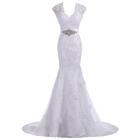 Gorgeous Bridal 2015 Elegant Trumpet Evening Gown Bridal Gown Free Bracelet