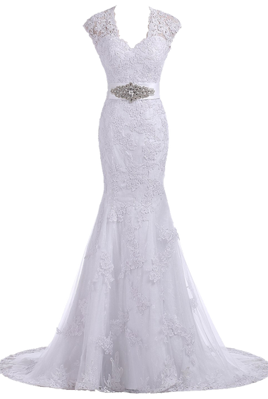 Gorgeous Bridal 2015 Elegant Trumpet Evening Gown Bridal Gown Free Bracelet